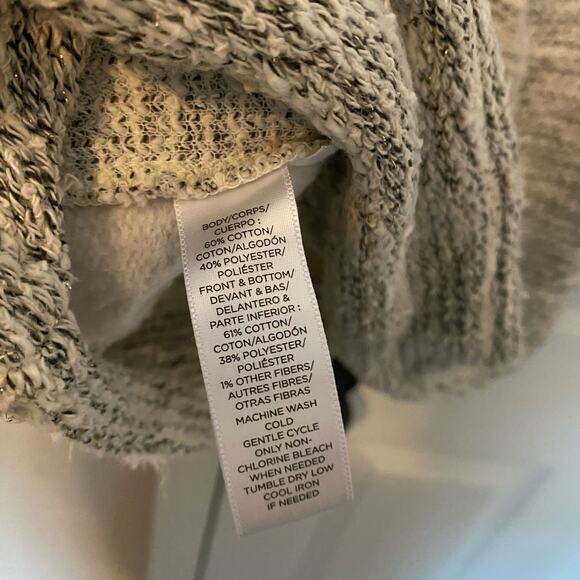 Lou & Grey Metallic Gray Sweater Pullover Size Small - Picture 8 of 9